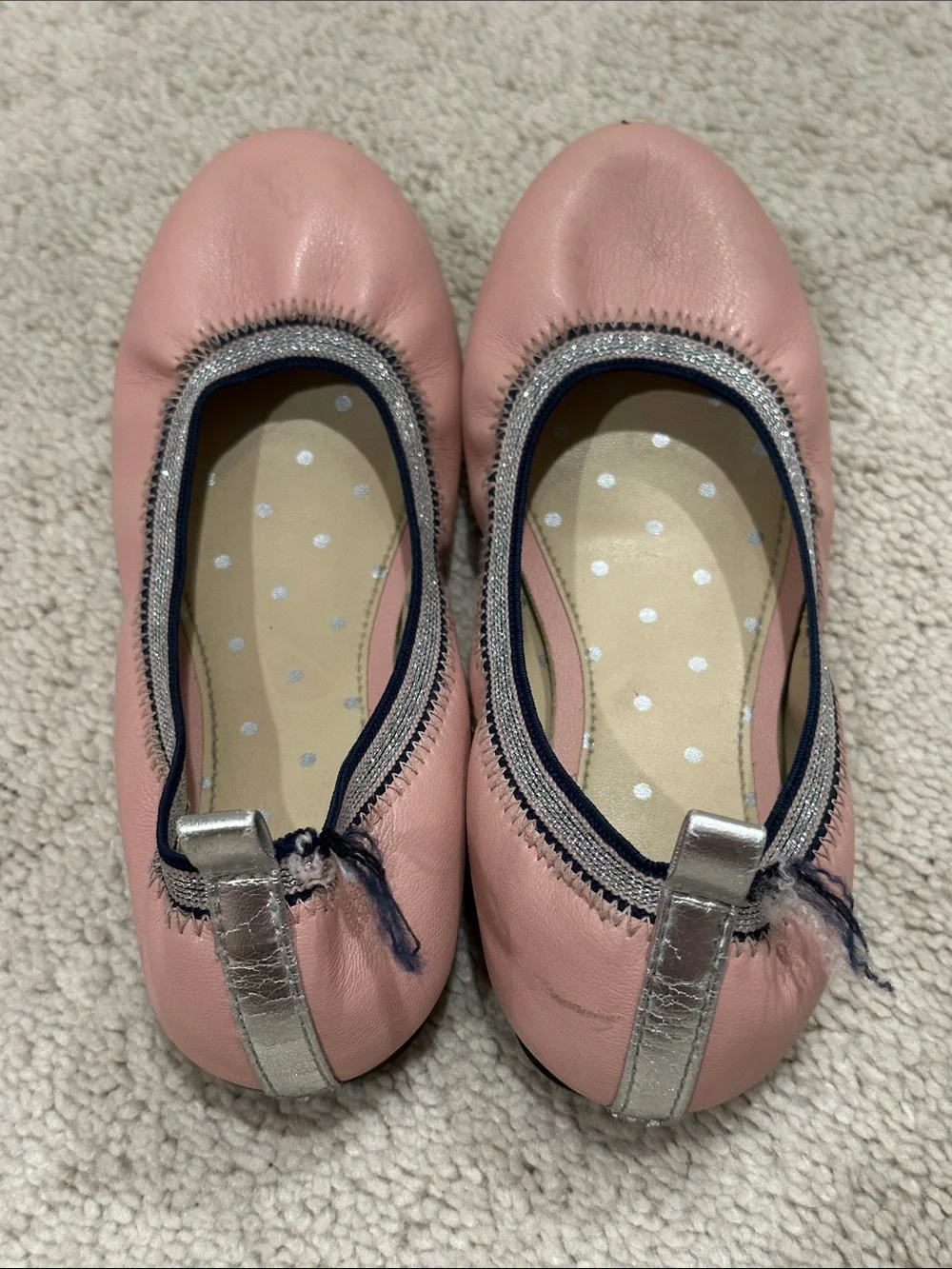 Gymboree Pink Girls Elastic-Trim Ballet Flats
